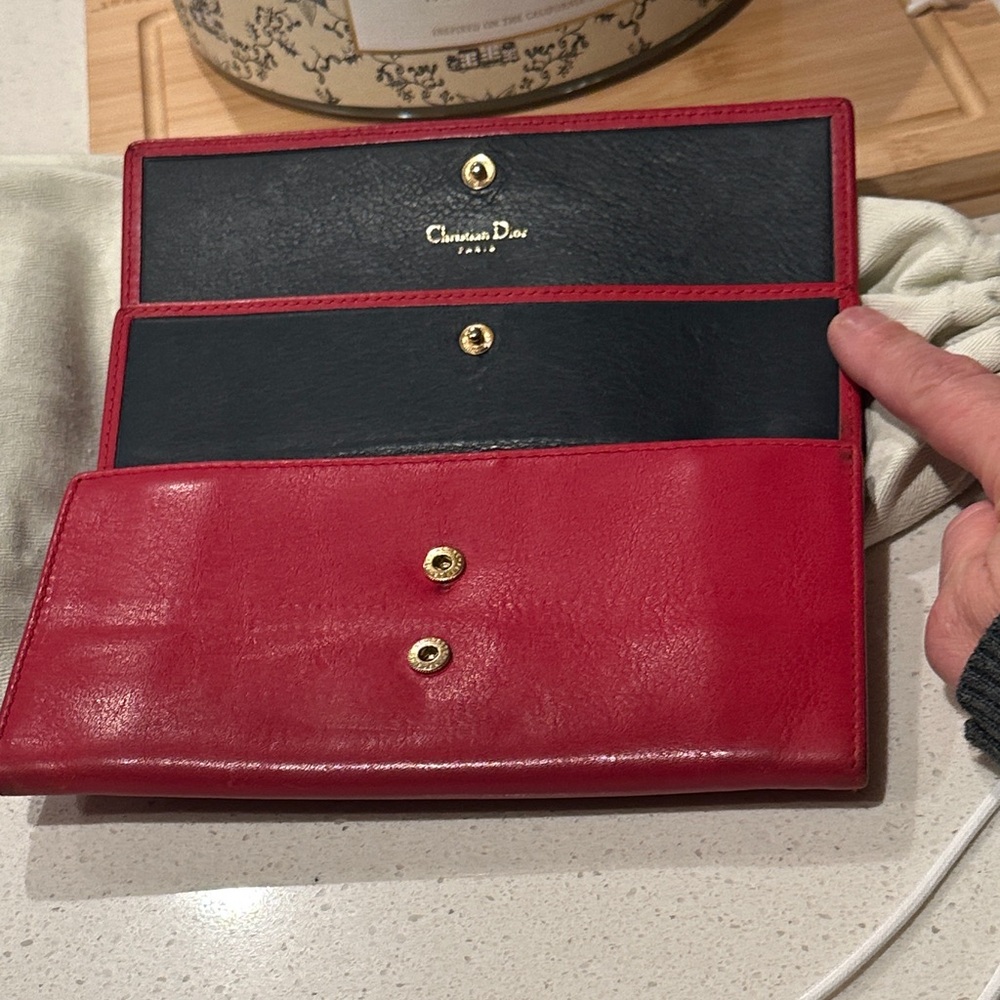 Dior Red Leather Women's Wallet - Picture 10 of 11
